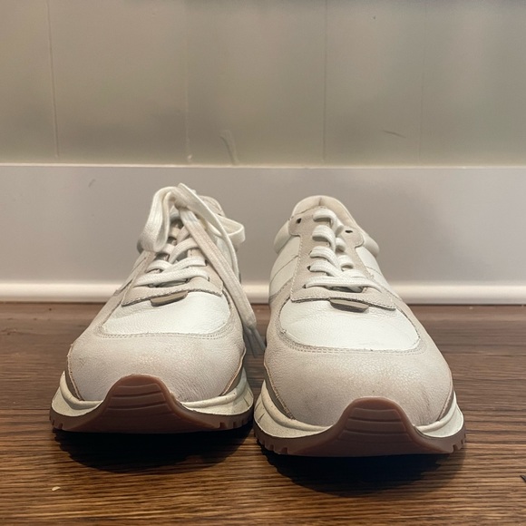 EUC - Madewell - Kickoff Trainer Sneakers in Neutral Colorblock Leather 9.5 - Picture 2 of 5